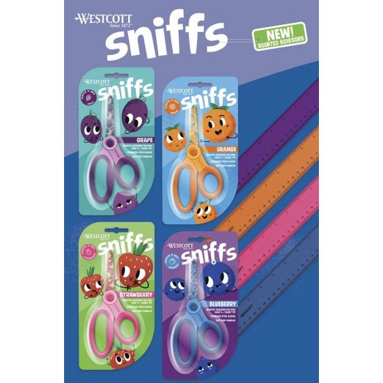 WESTCOTT SNIFFS SCISSORS - Blueberry flavor