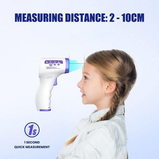 Portable Temperature Gun, Thermometer Infrared Gun (with battery AA x2)