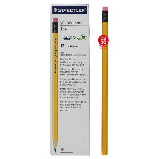 Staedtler Yellow Pencil 134-2B  