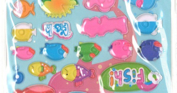 cartoon sticker - Marine life deep sea fish sticker