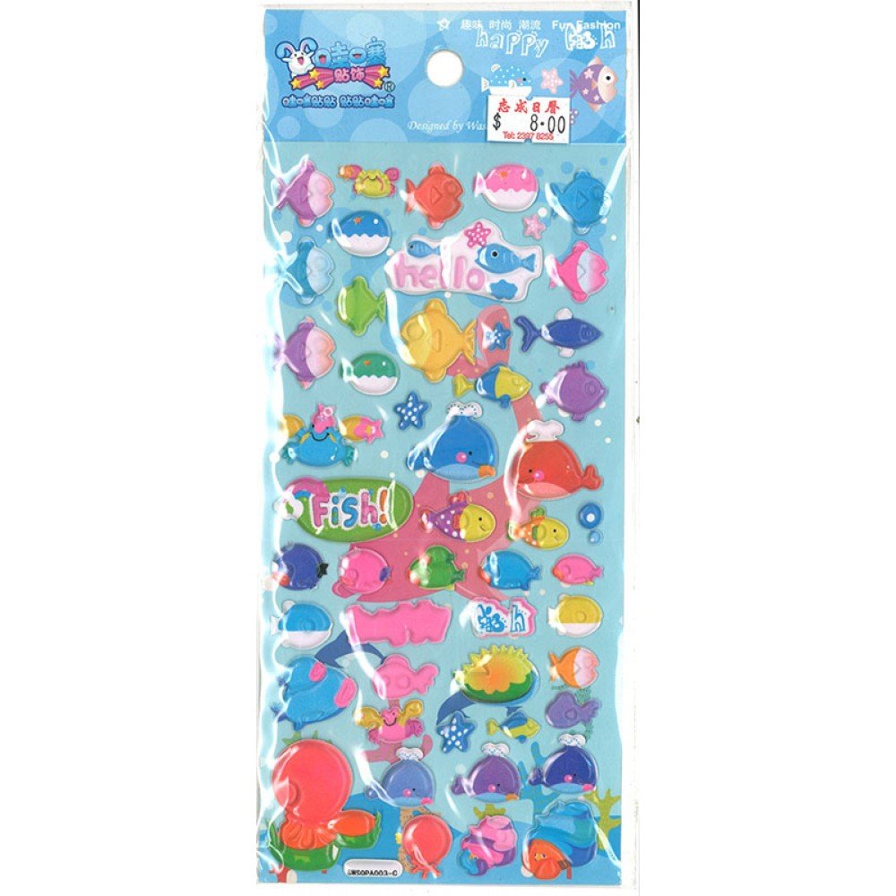 cartoon sticker - Marine life bubble sticker