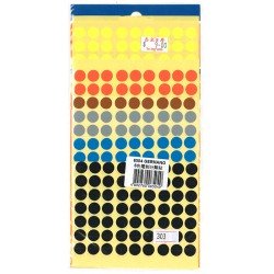 6504 Germano color dot sticker yellow orange black blue
