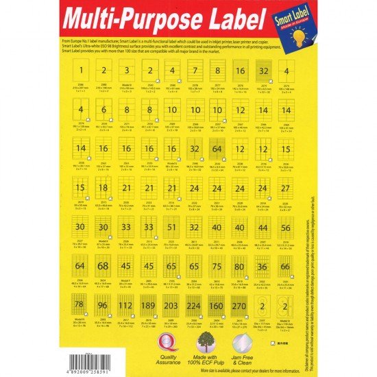 Smart Label Multi-Purposel Label (Made in Europe)  A4多用途標籤貼紙