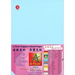 A-Tech A4 Original Colored Paper (Azure) 