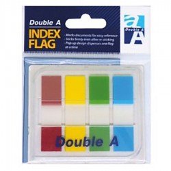 Double A Index Flag 4色螢光便利貼 (44mm x 12mm) FI080515-EN