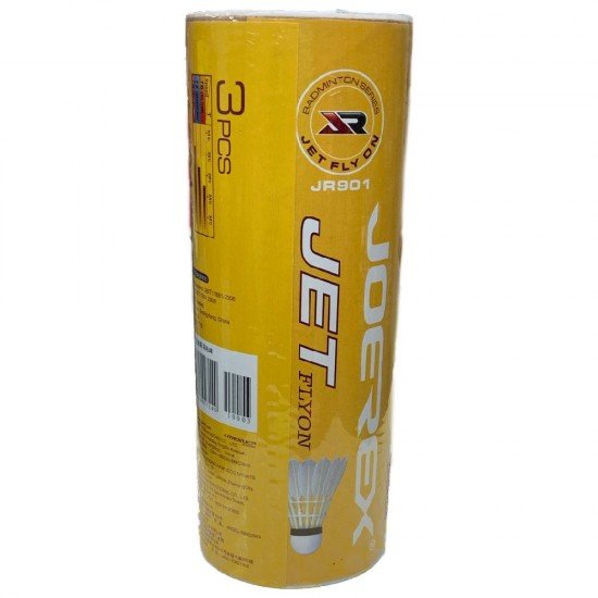 Joerex Jet Flyon Badminton (3 Pack-Yellow Tube) JR901