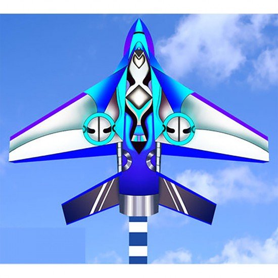 藍色火箭戰鬥機風箏 110cm