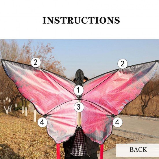 Crystal RED Butterfly Kite 1.3 meter Crystal RED Butterfly Kite 1.3 meter