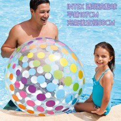 INDITEX透明波點球 彩色水上大氣球68cm 