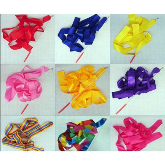 Adult gymnastics performance props dancing ribbon- various colors in stock