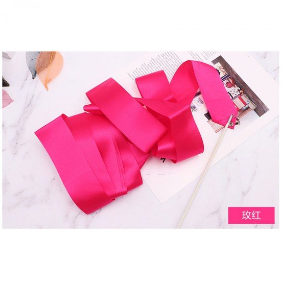 跳舞彩帶 玫紅色 Ribbon dance 彩帶表演道具