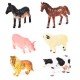 農場動物模型套裝 仿真野生動物玩具 兒童早教認知禮物 (驢, 馬, 豬,羊, 牛, 狗) 農場動物模型套裝 仿真野生動物玩具 兒童早教認知禮物 (驢, 馬, 豬,羊, 牛, 狗)