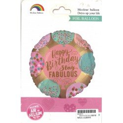 foil balloon happy birthday - round 18inch