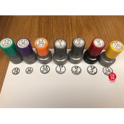 香港硬幣印章7 個加一個時鐘印章 (要訂貨)