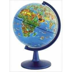 DinoZ 6寸地球儀 世界地圖 Illustrated World Globe