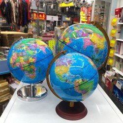 New AR luminous globe (20cm interactive experience) HD learning version wooden base USB charging (English version)