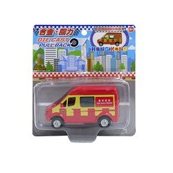 Die Cast Pull Back car - red ambulance