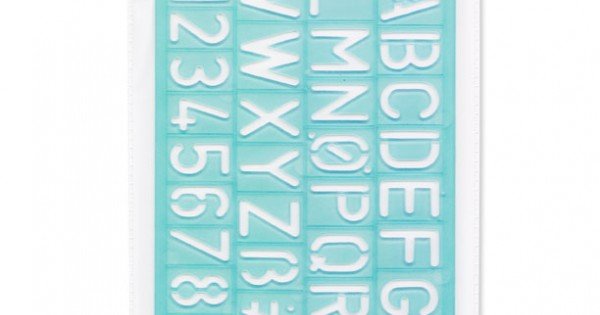 C-Thru KT-20 Light Blue Plastic Lettering Guide Template 3/4