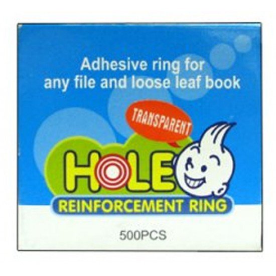 透明活頁圈膠貼 LK-04TBS 500裝 HOLE Reinforcement Ring 透明活頁圈膠貼 LK-04TBS 500裝 HOLE Reinforcement Ring