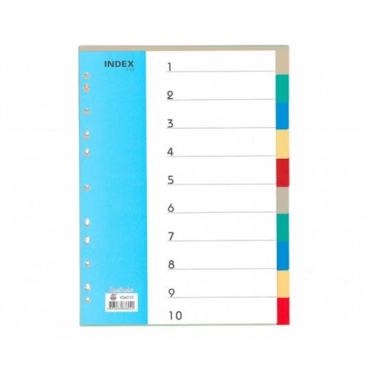 Kingsley KS-6010 10 color index plastic for folder