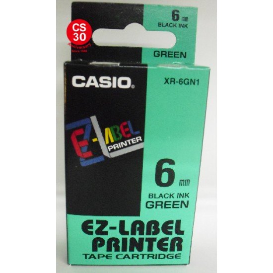 Casio labeling tape 6mm (XR-6GN)