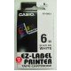 Casio labeling tape 6mm (Black ink white)