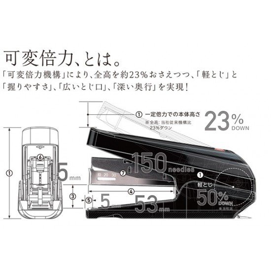 MAX 美克司 HD-10TLK 滾軸式省力釘書機 紅色 MAX 美克司 HD-10TLK 滾軸式省力釘書機 紅色