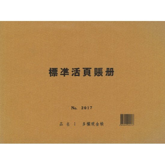 2017 Standard Loose-leaf Book Book Multi-column Cash Book Paper