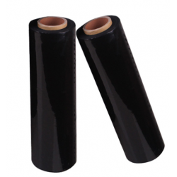 Stretch Wrapping Film in black color 3"X450mm