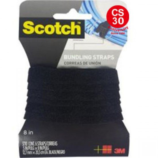 Scotch Cord Organizing Straps 0.5" X 8" (6 Pieces)