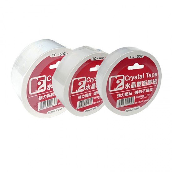 N2 TC-402 水晶雙面膠紙 Crstyal Tape 40mm x 2米 N2 TC-402 水晶雙面膠紙 Crstyal Tape 40mm x 2米