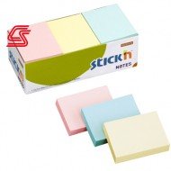 HOPAX-STICKN 1.5 x 2  3色便條紙 100 sheet x 12pads  告示貼 便利貼