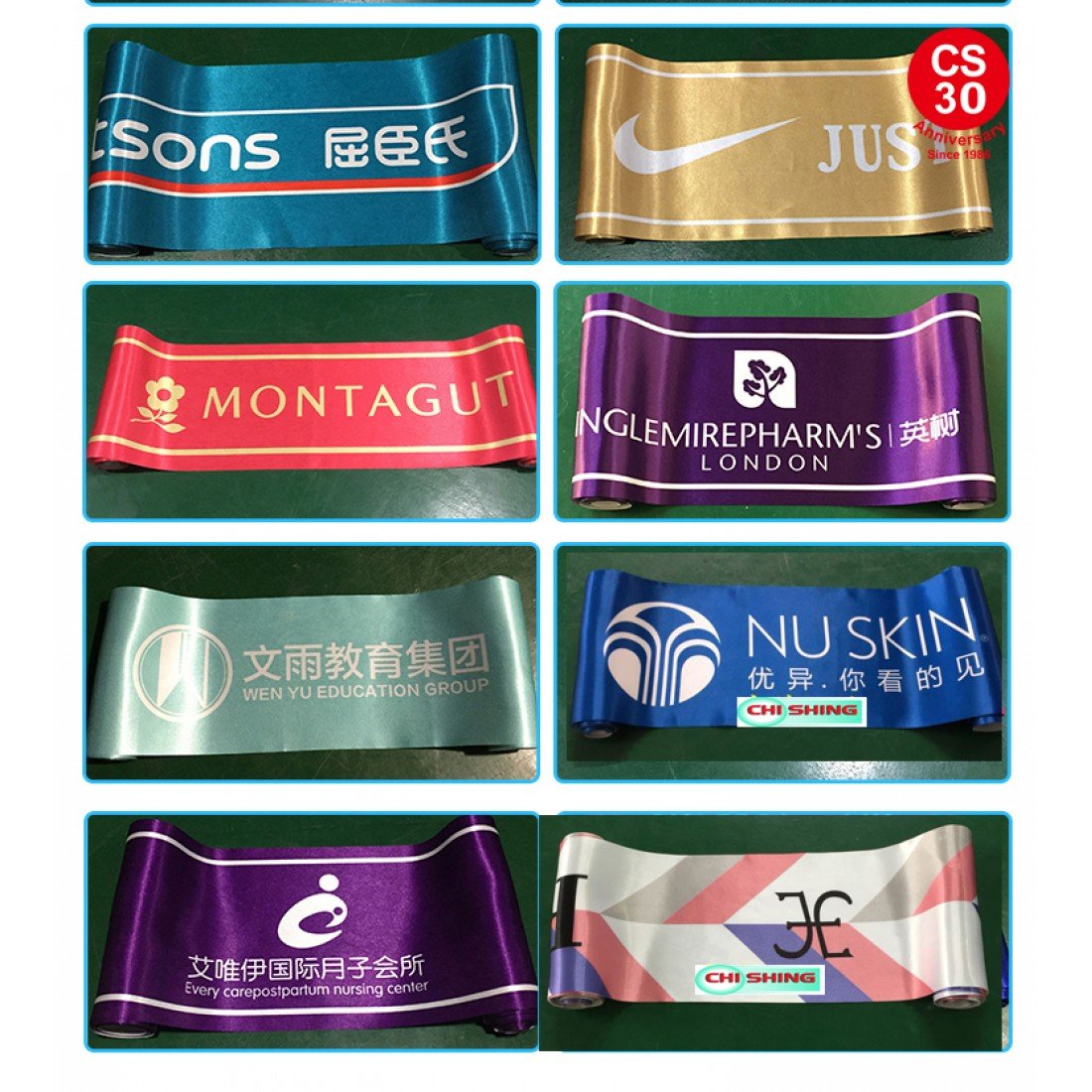 Silk screen opening ribbon -pink color