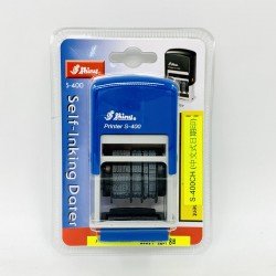 台灣Shiny S-S400日期回墨印 中文日期印章 4mm 藍色 self-inking dater