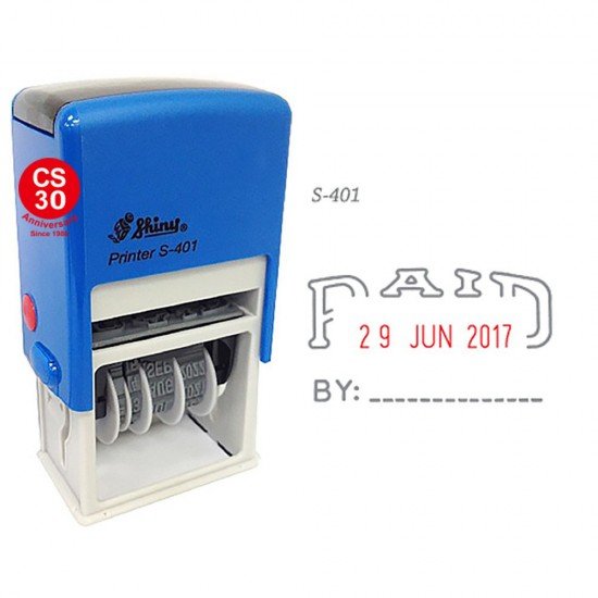 Shiny-S401 DATER with PAID SELF-INKING Stamp 